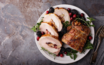 Turkey roulade stuffed with...
